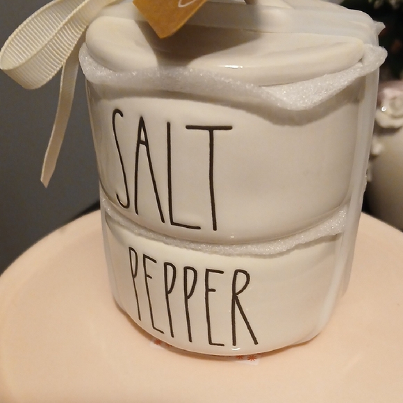 Rae Dunn White Salt and Pepper Container Stackers NWT - Picture 3 of 5
